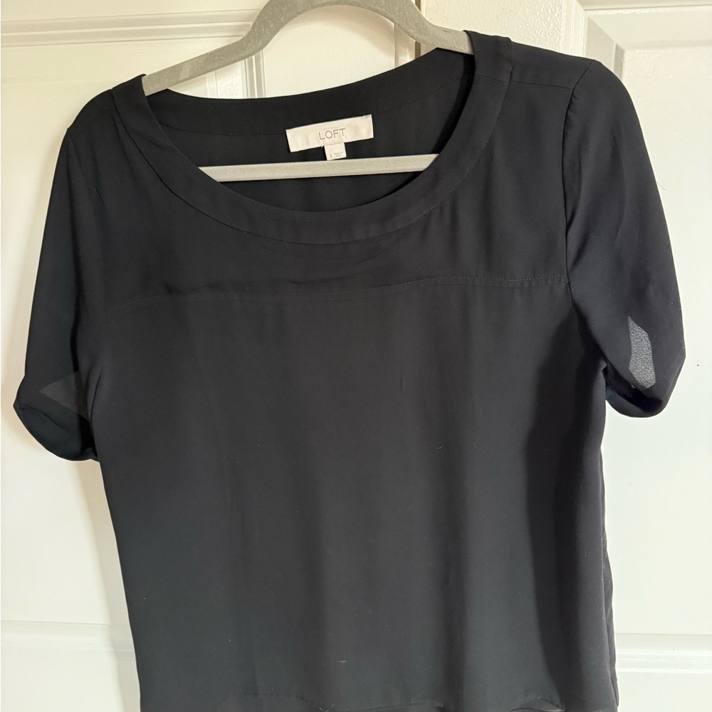 LOFT Gray Blouse Classic Style